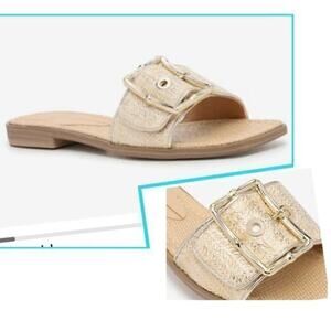 New ▶️ Dolce Vita ◀️ Big Buckle Slide Sandals. Size 9.5